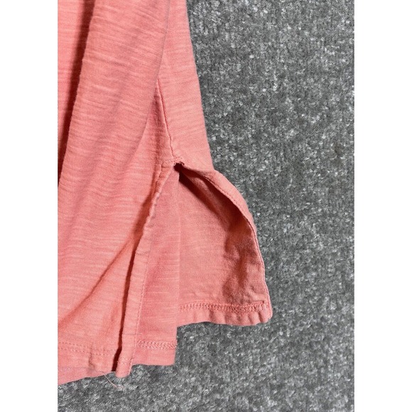 J Jill Deep V-Neck‎ Drawstring Waist Top Womens Size Large Peach Pima Cotton - Picture 9 of 9